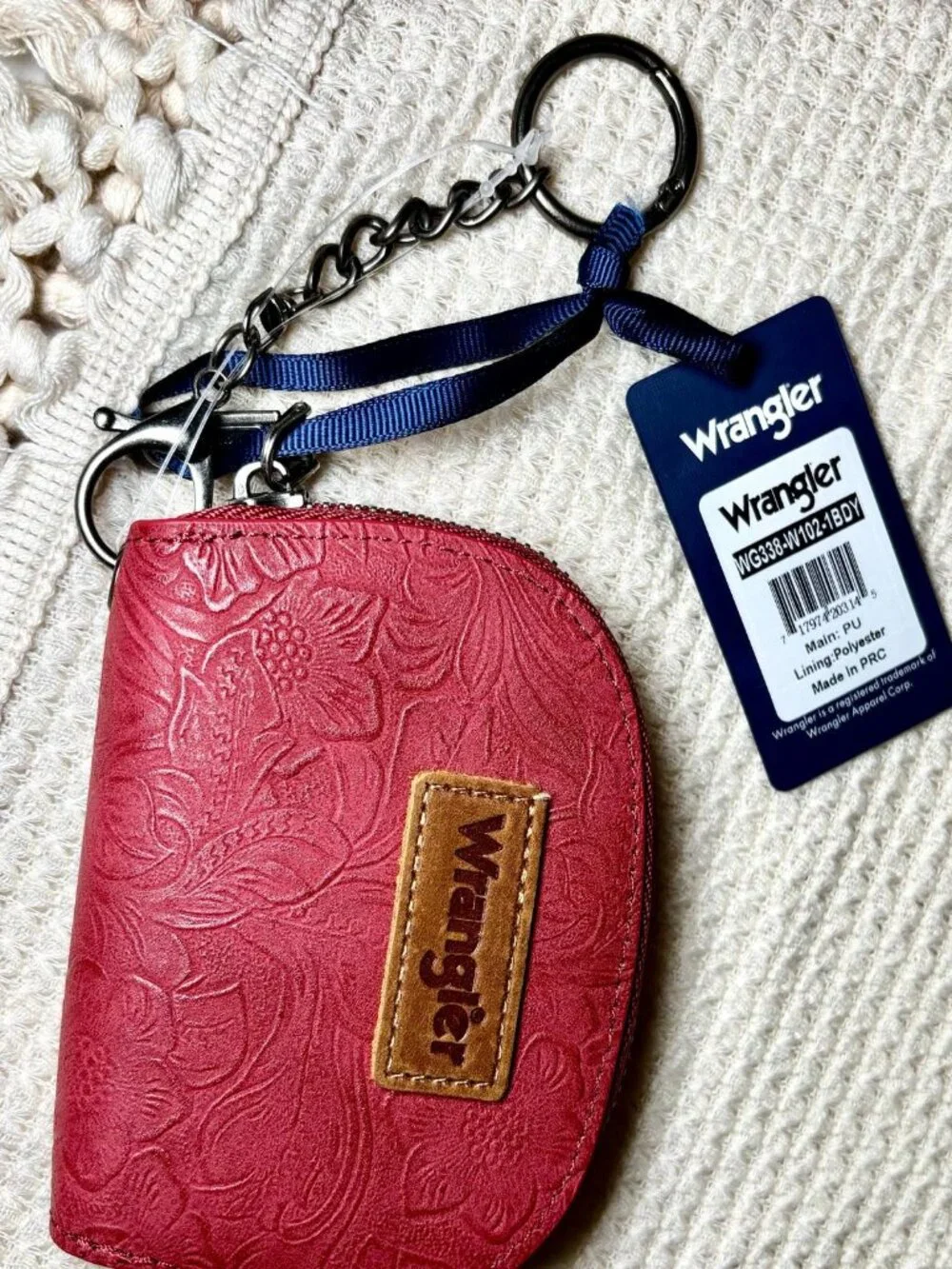 Wrangler Embossed Floral Card Holder